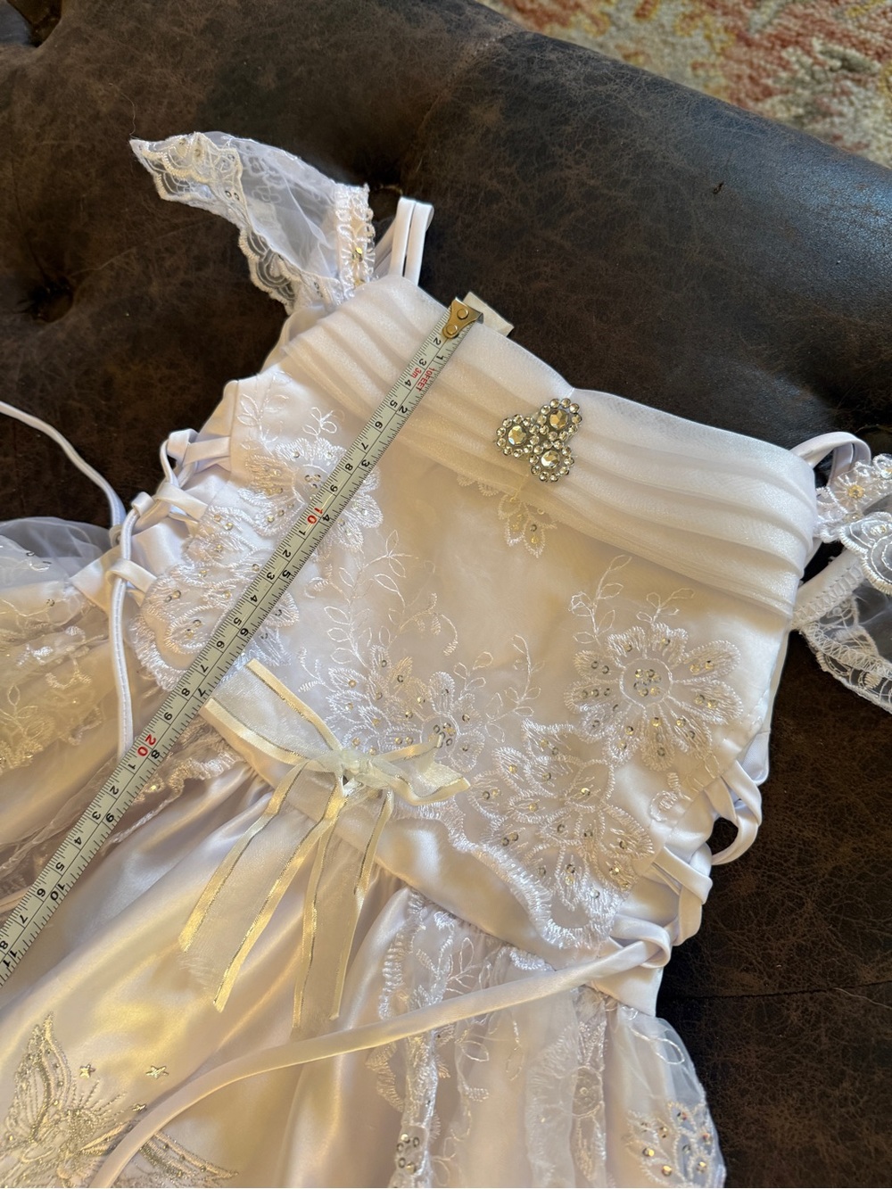 Girls formal baptism dress of first communion dress - Picture 9 of 11